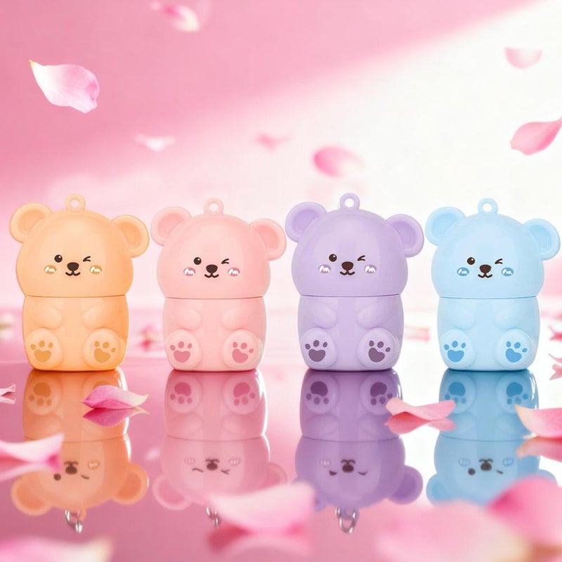 Bear Chapstick – Cute Little Bear Lip Balm with Fruit Flavors & Moisturizing Formula, Adorable Animal-Shaped Stick for Girls, Teens & Lip Care Lovers (Cantaloupe) - Image 3